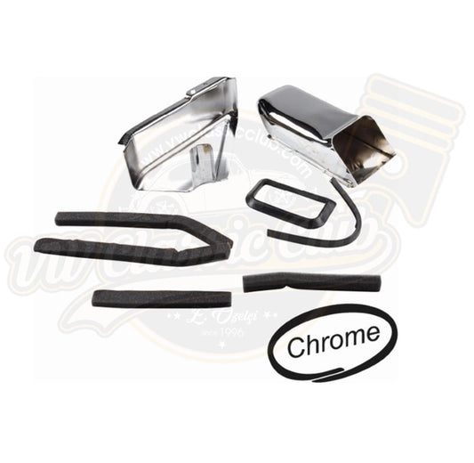 chrome oil cooler cover for vw beetle and t2 transporter 1968 1979 6 6633 c