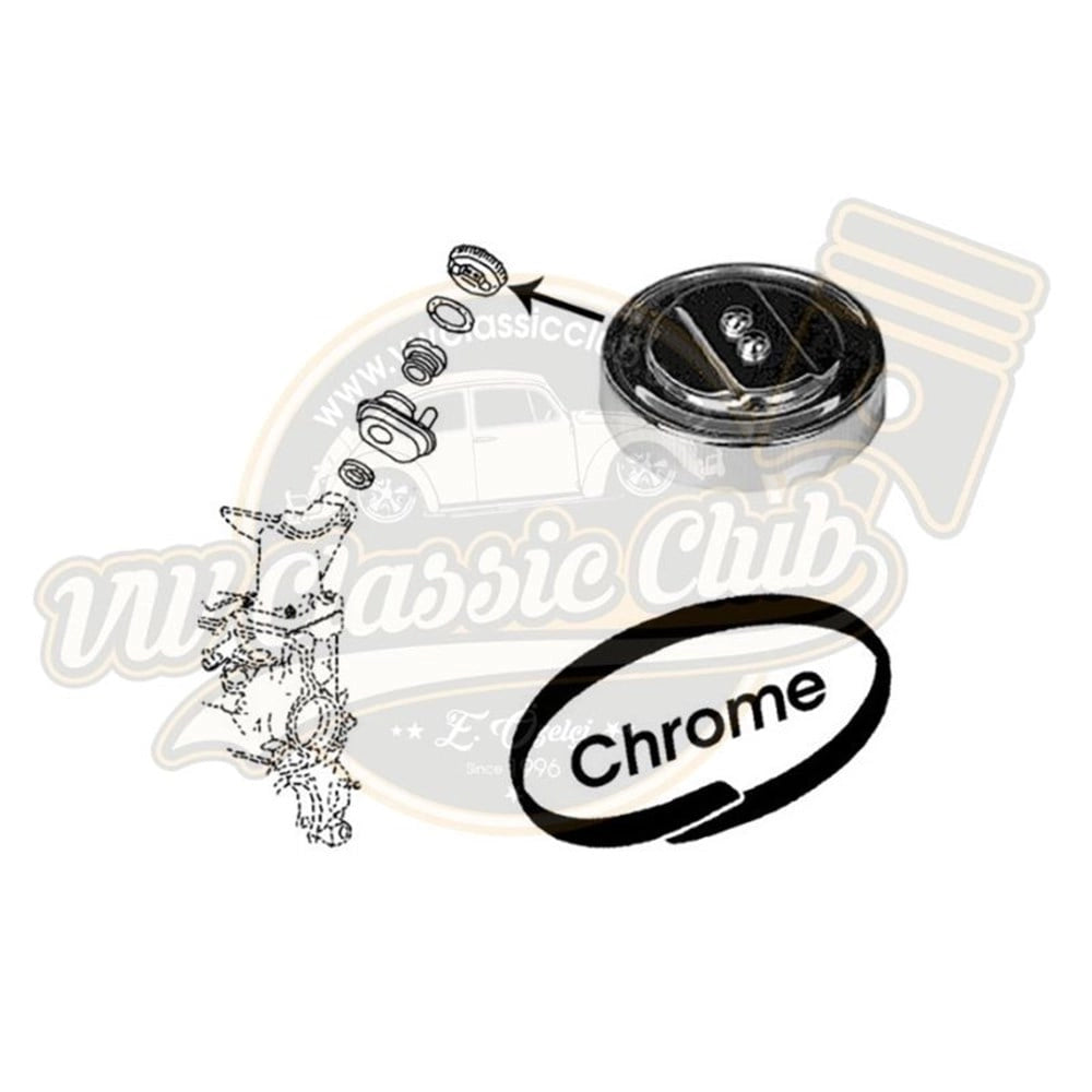 chrome oil filler cap for classic vw beetle t1 t2 karmann ghia variant 6 6662 s