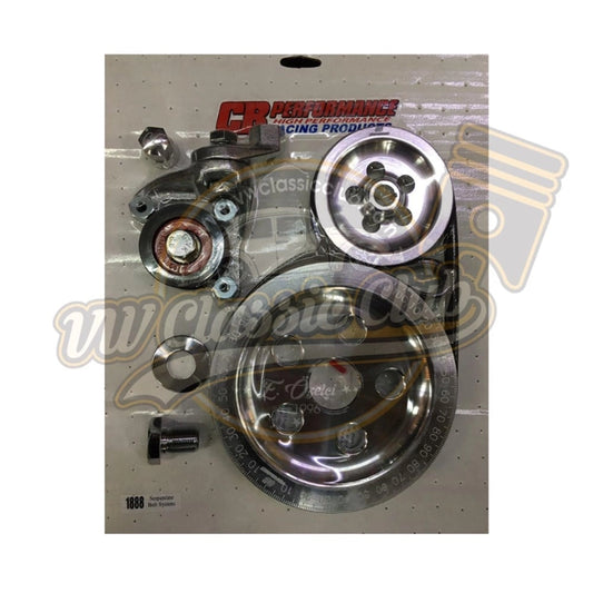 chrome serpentine belt system for air cooled vw 1100 1600 engines 6 6648