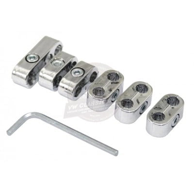 chrome spark plug wire holder set for classic vw air cooled engines 3 3092 s 731