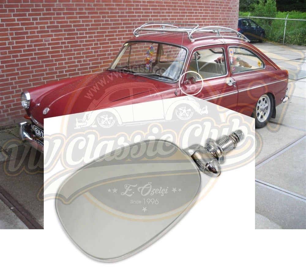 chrome stainless steel left side mirror for vw type 3 and t3 25 2951