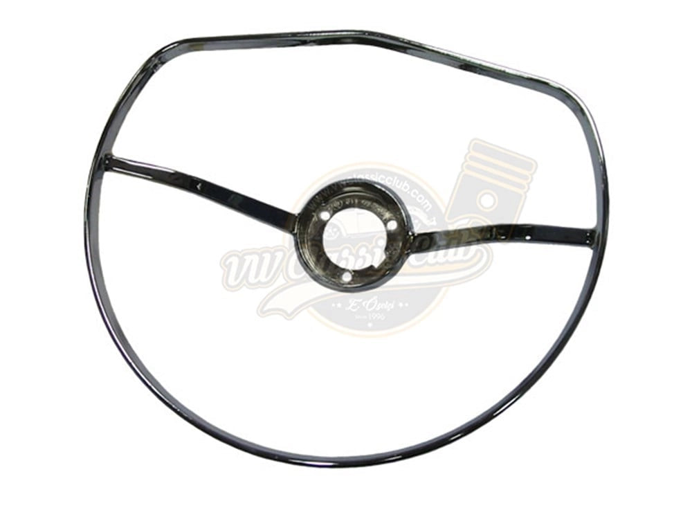 chrome steering wheel horn ring for vw beetle karmann ghia and type 3 4 4374