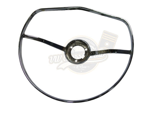 chrome steering wheel horn ring for vw beetle karmann ghia and type 3 4 4374