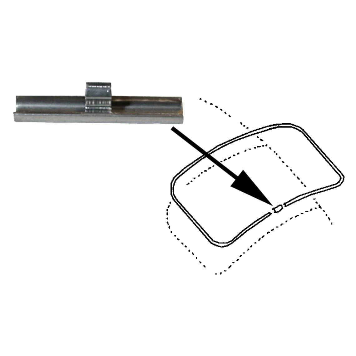 chrome window trim clip for beetle t2 karmann ghia variant 1950 1979 25 2664