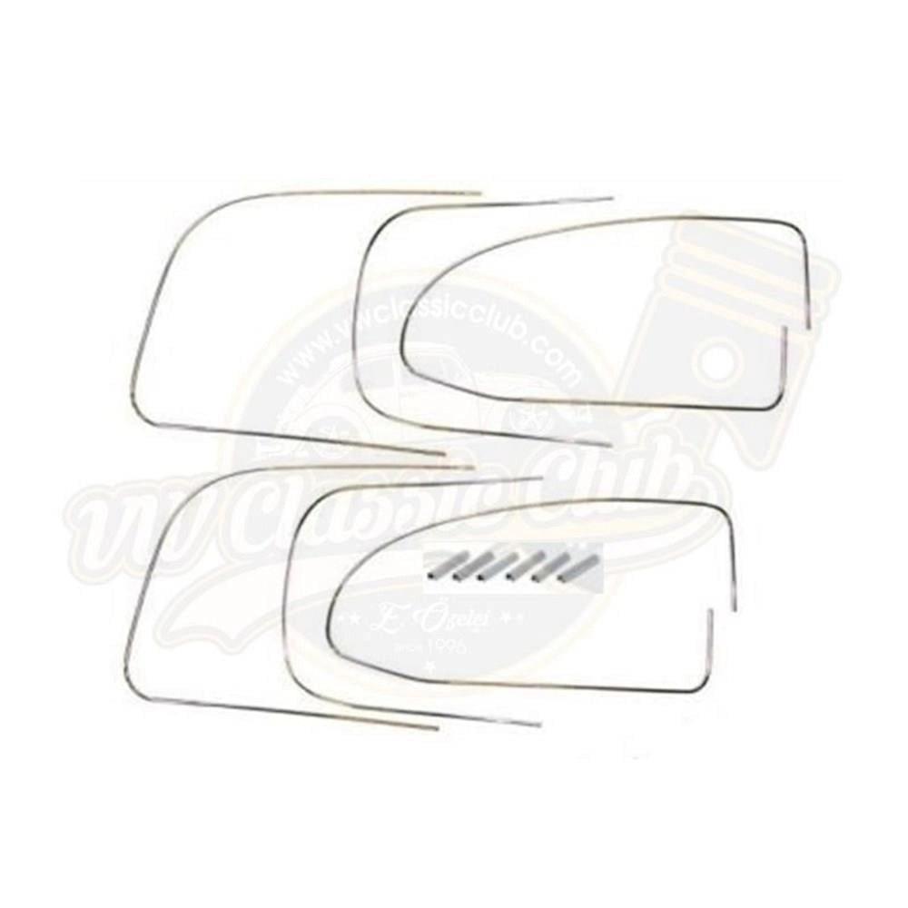chrome window trim set front rear side for vw beetle 1200 1300 1302 25 2760