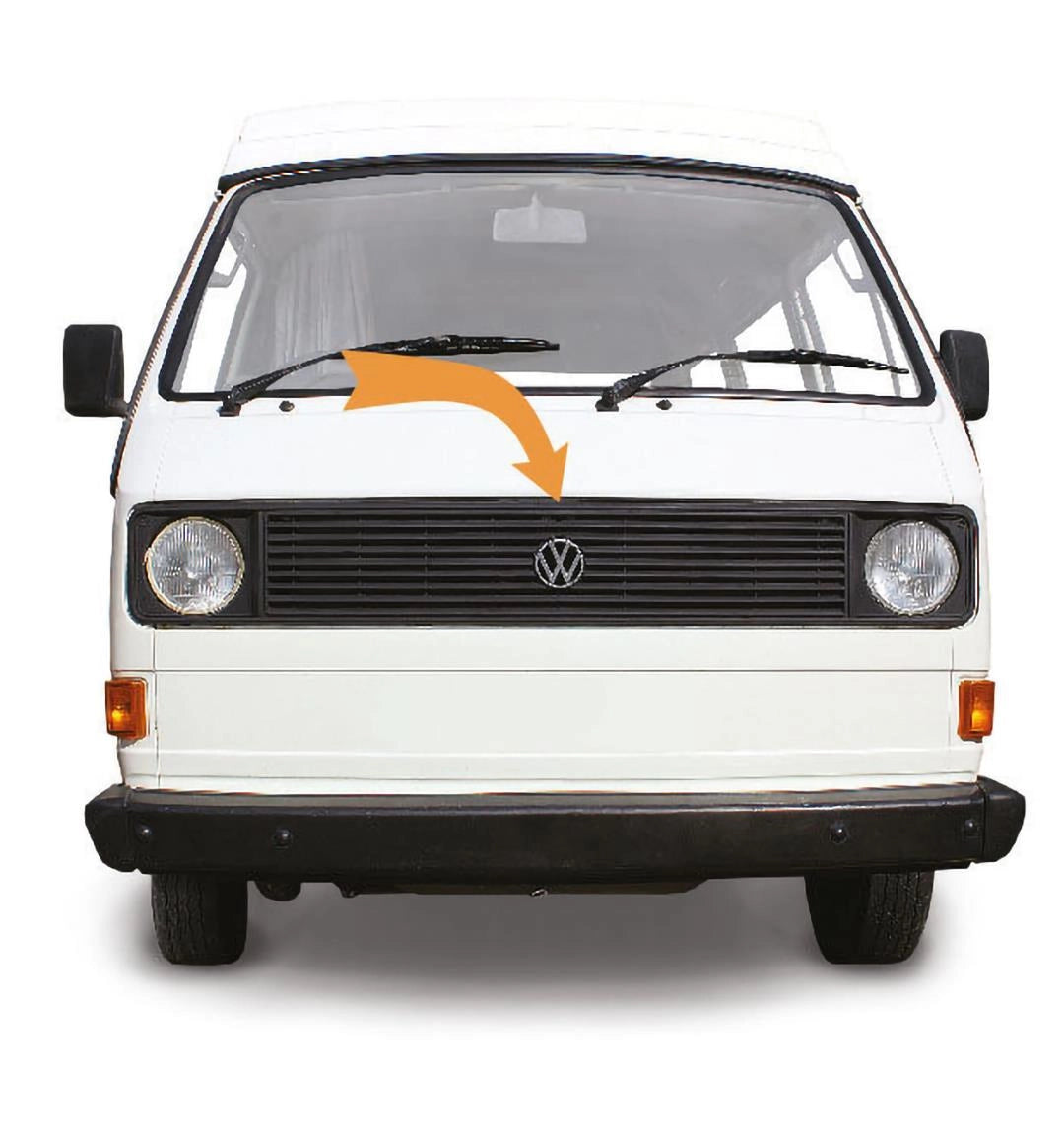 classic line t3 front grille black with emblem mount 1979 1992 25 2867