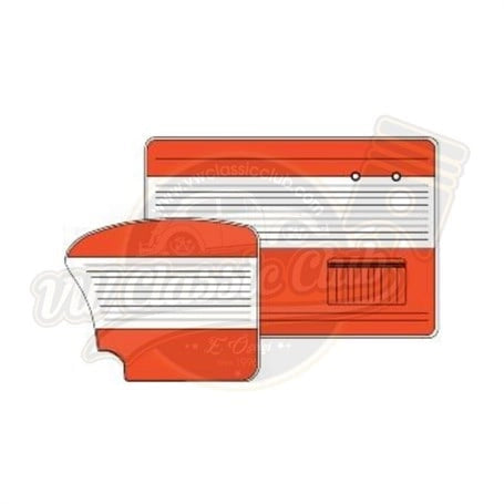 classic vw beetle door panel set terracotta cream 1956 1964 4 4532