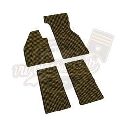 coco floor mat set yellow black for vw beetle 1100 1302 4 4219