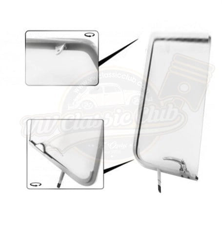 complete left quarter light window for vw t1 1955 1967 55 5608