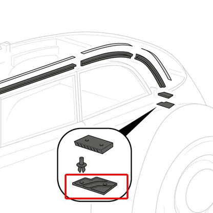 convertible top closing seal right for vw beetle 1300 1302 1303 1971 1979 5 5091
