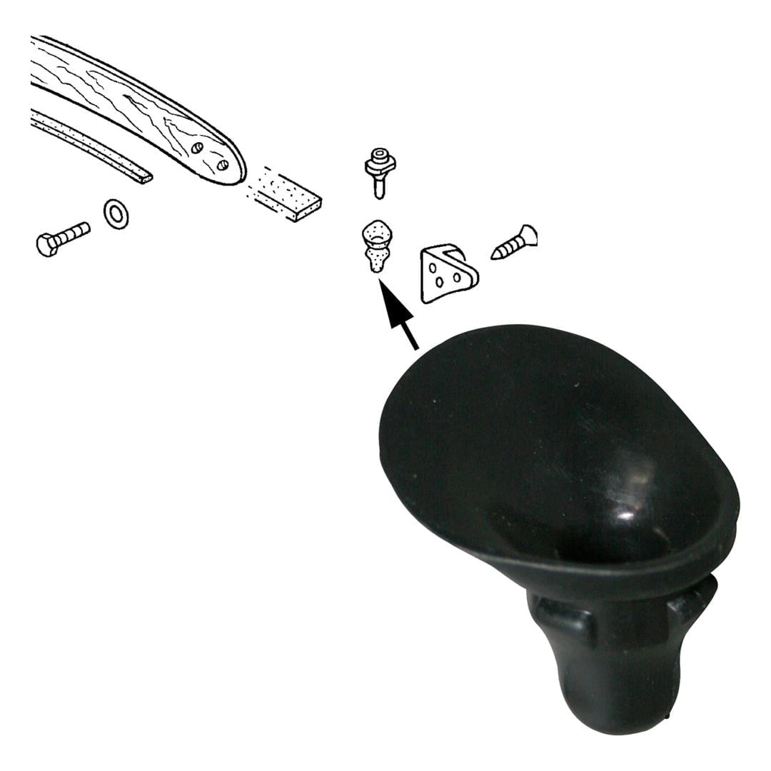 convertible top guide pin base plastic set for vw beetle karmann ghia 55 5565