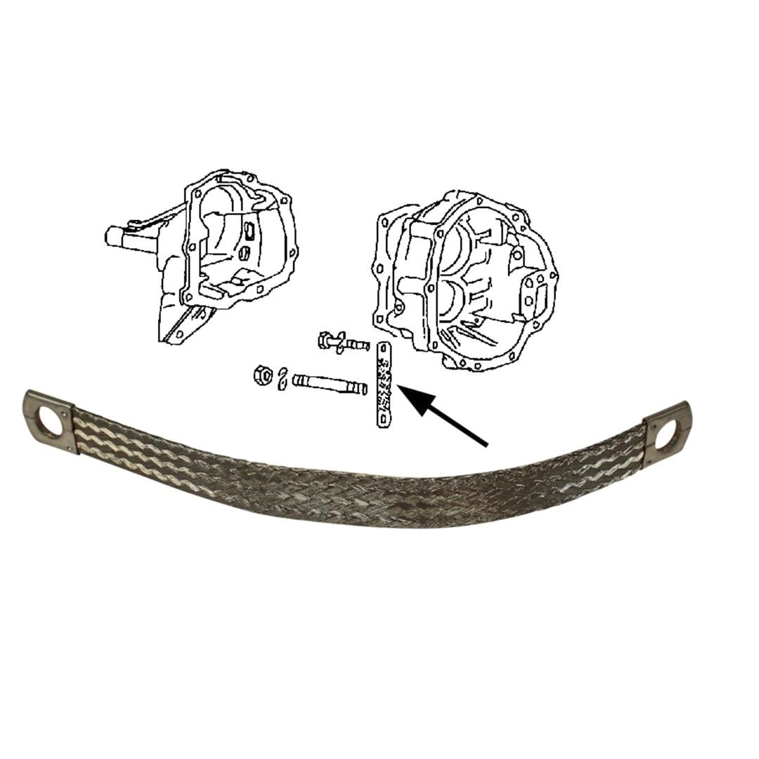 copper transmission ground strap for classic vw beetle t1 t2 karmann 6 6176 s 69