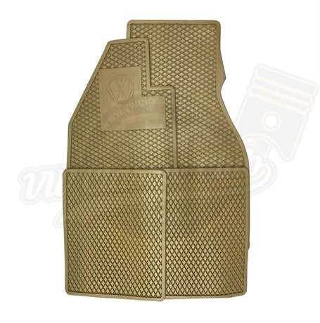 cream classic floor mat set with vw logo for beetle 1100 1303 4 4702