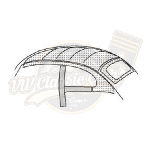 cream headliner non perforated flat for vw beetle 1300 1302 1303 1972 1975 4 489
