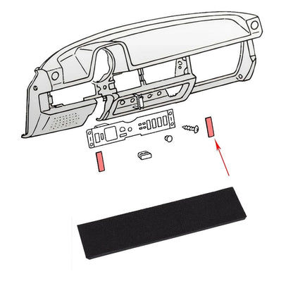dashboard side panel cover for vw 1303 super beetle 1973 1979 4 4888