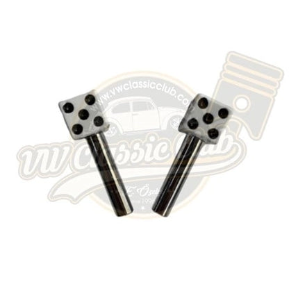 door handle push button set white dice for beetle t2 karmann variant 55 5747