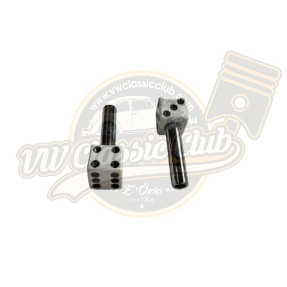 door handle push button set white dice for beetle t2 karmann variant 55 5747