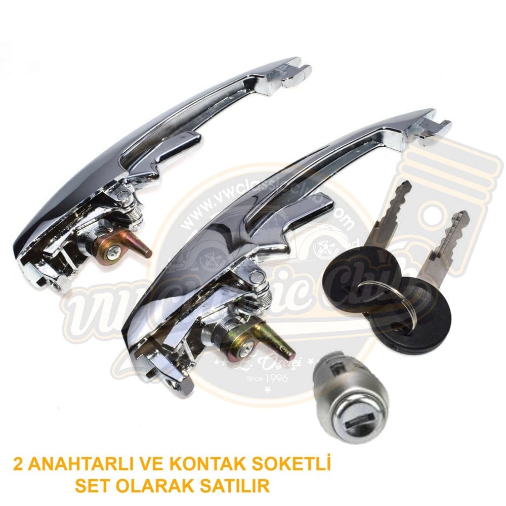 door handle set left right with ignition lock for vw beetle 1300 1302 1303 55 58