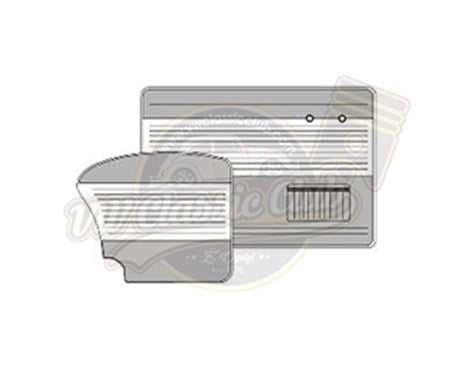door panel set gray ivory for vw beetle 1100 1200 1956 1964 4 4644