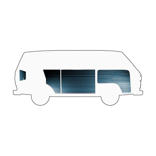 door panel set navy blue 10 piece for vw t2 bus 1968 1979 55 5826