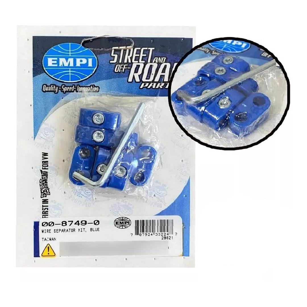 empi blue spark plug wire loom set for classic volkswagen air cooled engines 6 6