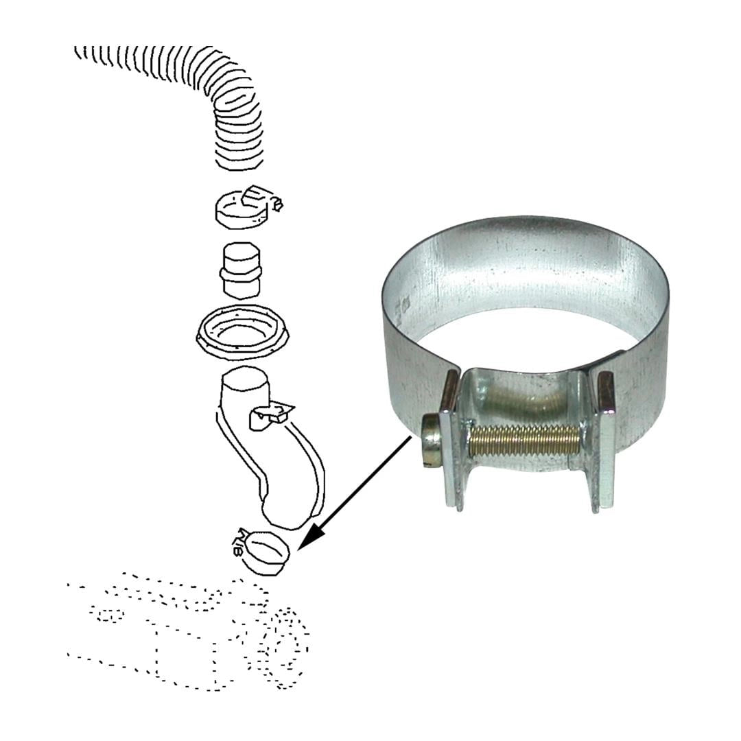 exhaust and heat exchanger clamp for air cooled vw models 6 6679 q 1104