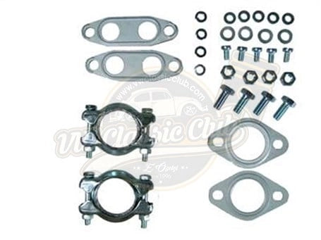 exhaust manifold clamp set for vw beetle 1303 1975 1979 6 6018 q 1029