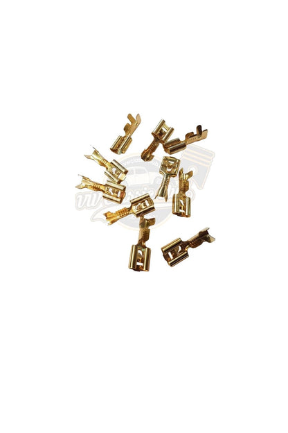 female spade terminal connector 6 3mm 10 pack for classic vw 3 3689