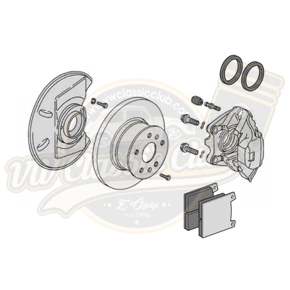 front brake caliper left for vw t2 1972 1979 35 3665