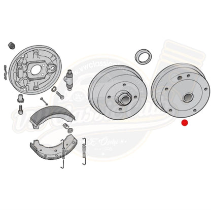 front brake drum 5x205 for vw beetle 1200 1966 1967 35 3764