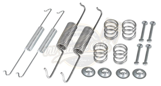 front brake shoe spring kit for vw beetle and karmann ghia 1964 1974 35 3634 q 2