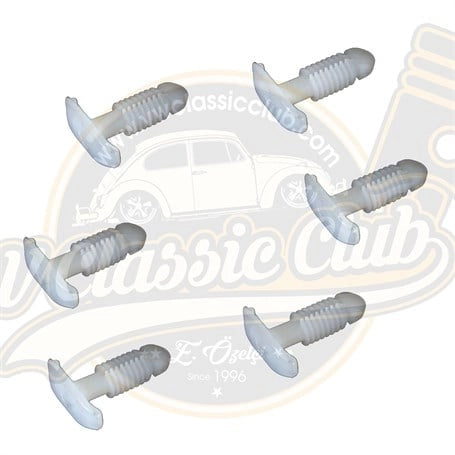 front hood corner rubber clip set 6pc for vw beetle 1973 1979 5 5275 s 6738