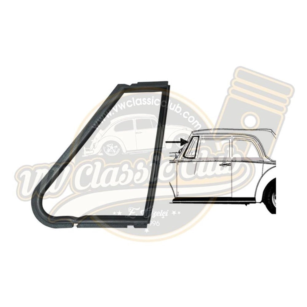 front left quarter window seal for vw super beetle 1303 1973 1979 25 2747 q 3007