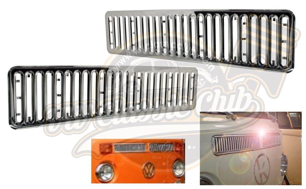 front panel grill 2 piece aluminum for vw t2 1968 1979 5 5002