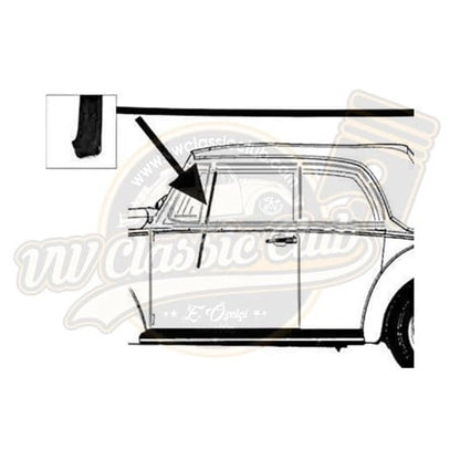 front quarter window pillar seal for vw beetle and t2 transporter 25 2971