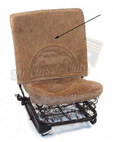 front seat backrest pad for vw beetle 1200 1965 1967 4 4476