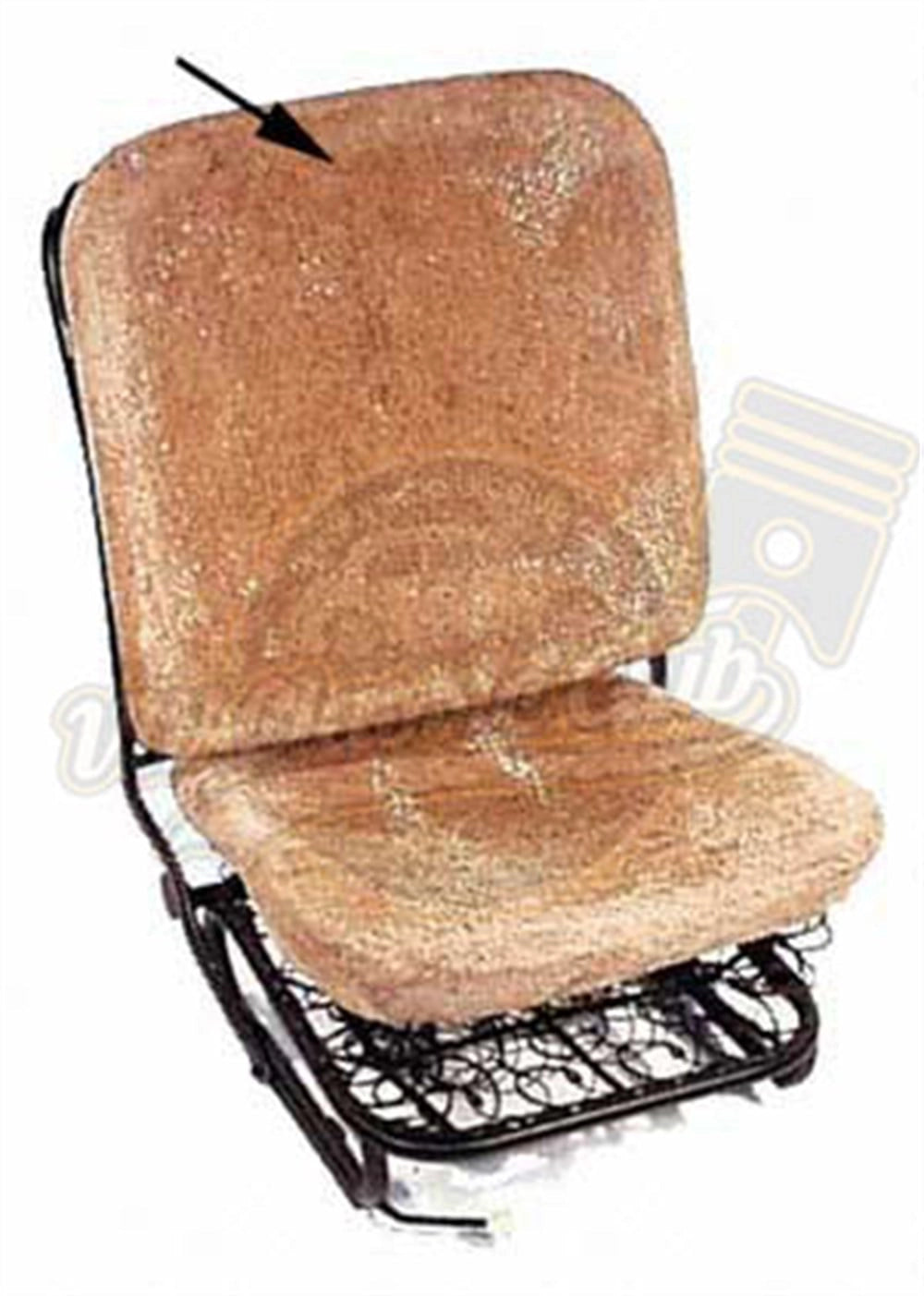 front seat backrest pad upper for vw beetle 1100 1200 1956 1964 4 4035