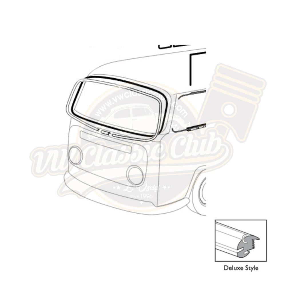front windshield seal with trim groove for vw t2 25 2862