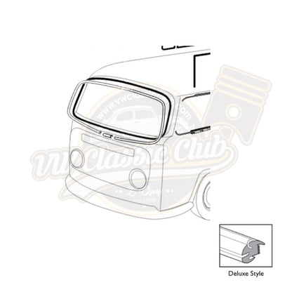 front windshield seal with trim groove for vw t2 25 2862