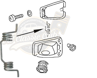 fuel tank door spring for vw beetle 1300 1302 1303 1968 1979 6 6187 f b