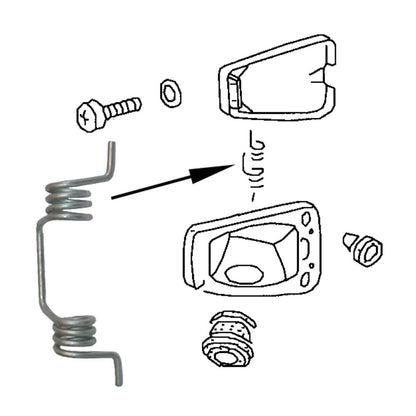 fuel tank flap spring for vw beetle 1300 1302 1303 1968 1979 6 6531 f b s 7393