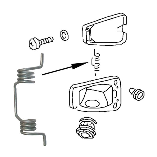 fuel tank flap spring for vw beetle 1300 1302 1303 1968 1979 6 6531 f b s 7393