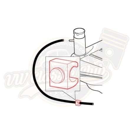 fuel tank vent hose clip for vw beetle 1961 1967 6 6683 cc 1035
