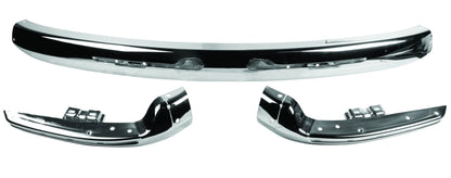 full chrome front and rear bumper set for vw t2 transporter 1967 1972 5 5182 f b