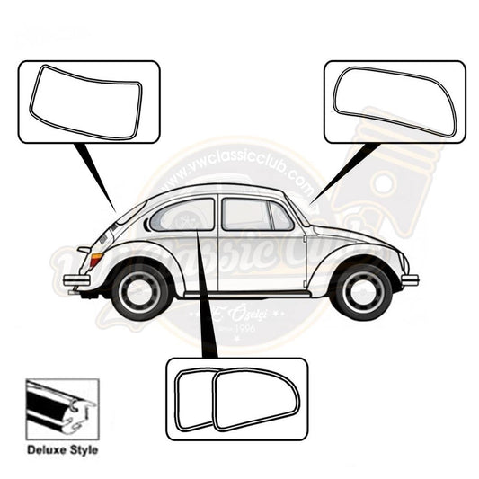 full window seal kit for vw super beetle 1303 1973 1975 25 3018