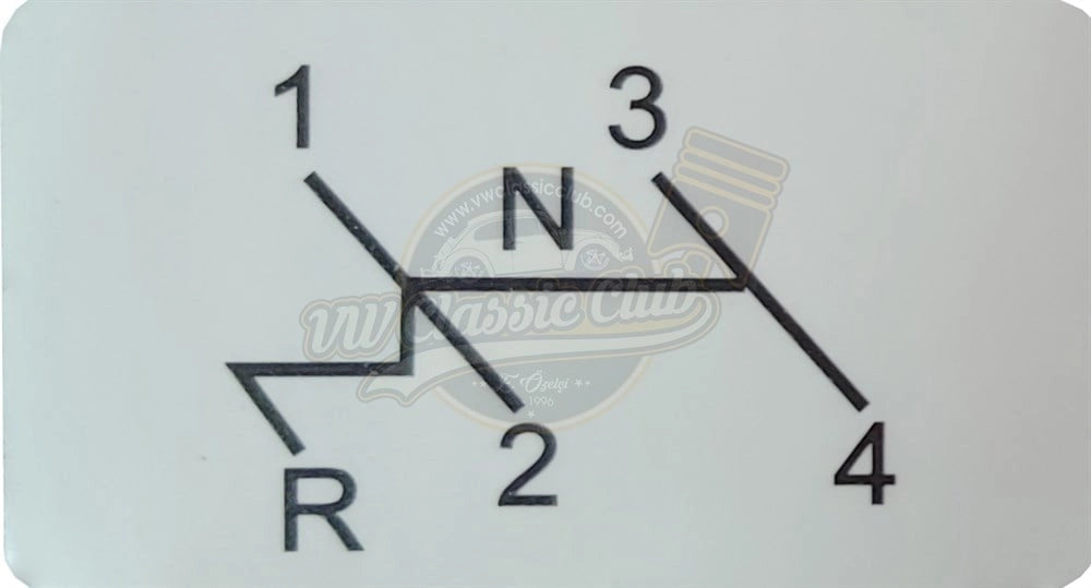 gear shift pattern sticker for vw beetle t1 and t2 2 2061