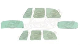 green glass window set for vw beetle cabriolet 1200 1300 1302 1964 1972 25 2565