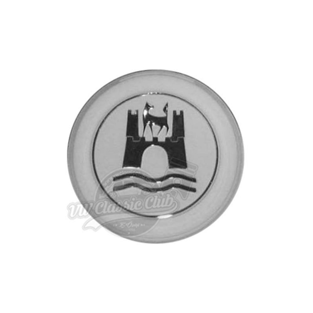 grey chrome horn button for classic vw beetle 1100 1302 1958 1971 4 4357 f b