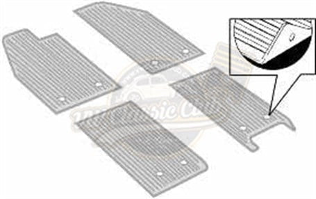 grey floor mat set for vw beetle 1100 1956 1959 4 4222