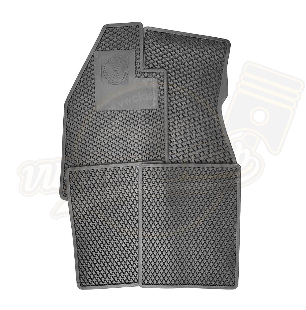 grey floor mat set with logo for vw beetle 1100 1303 1960 1979 4 4701